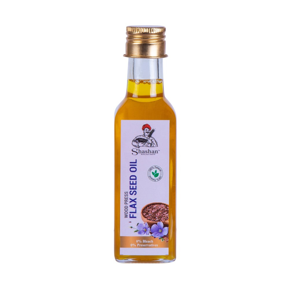 WOOD PRESSED FLAX SEED OIL