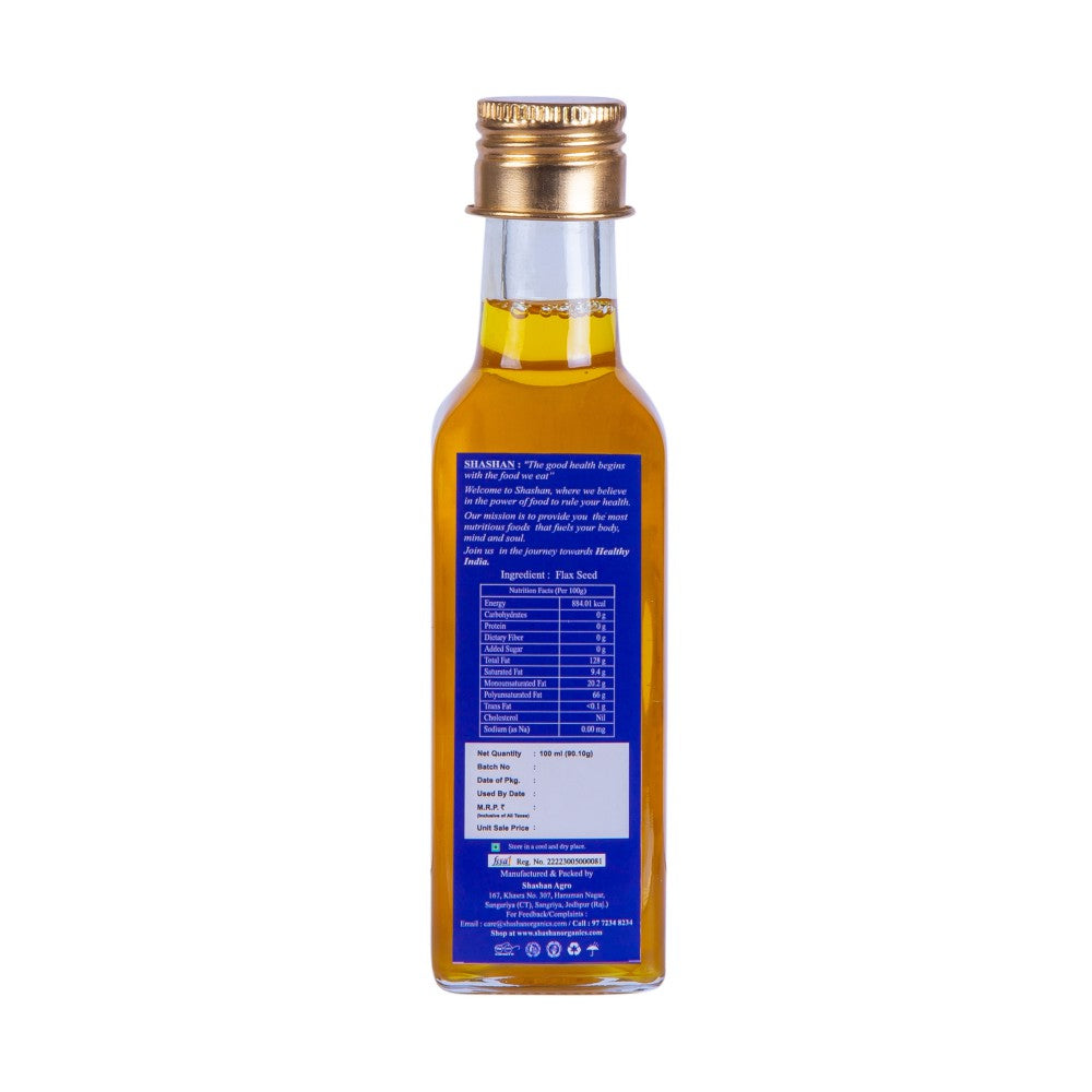 WOOD PRESSED FLAX SEED OIL