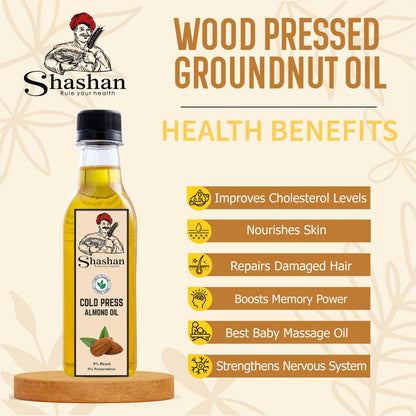 WOOD PRESSED GROUND NUT OIL