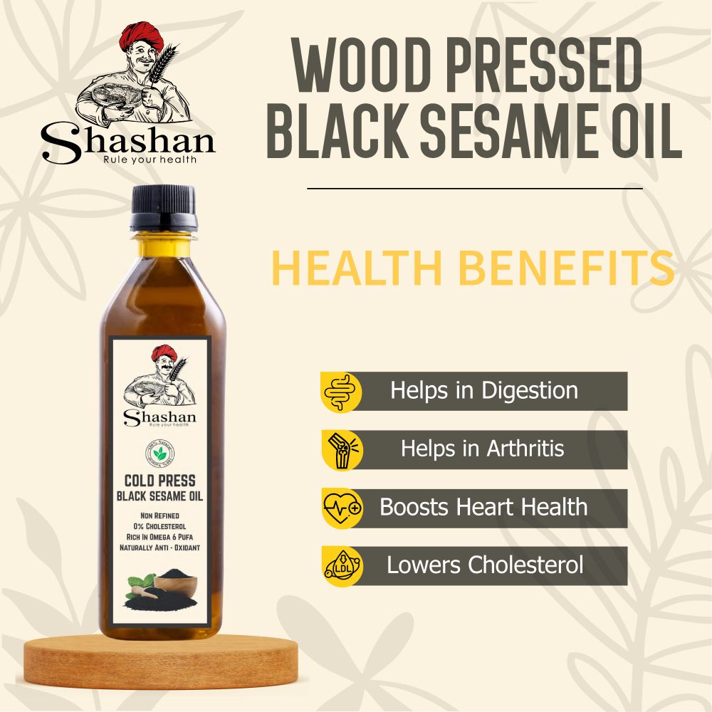 WOOD PRESSED BLACK SESAME OIL